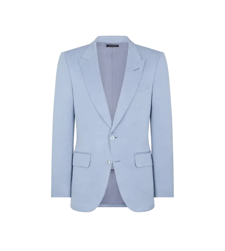 IRREGULAR PEACHED SATIN JACKET MINERAL BLUE online